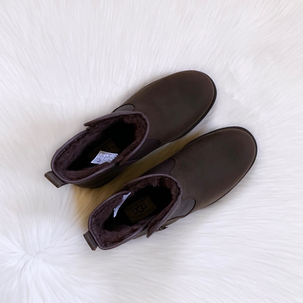 UGG Lavelle Stout Leather Ankle Boots - Picture 4 of 9